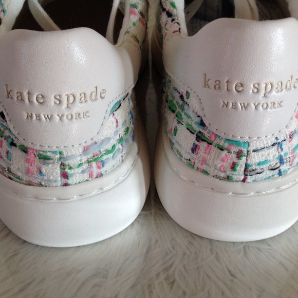 Kate Spade Lift Plaid Tweed Sneakers - Picture 6 of 8
